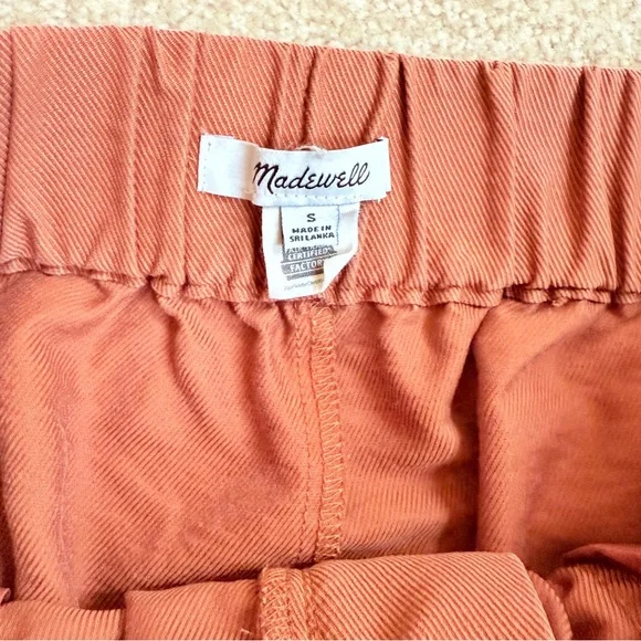 Madewell Tapered Huston Pull-On Crop Pants Burnt Clay Small - Picture 5 of 11
